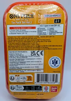 One Piece Card Game Tin Pack Set Vol. 2 - Monkey D Luffy (OP-13) Factory Sealed - Image 2