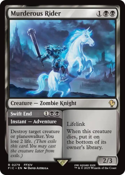 MTG magic 1x Murderous Rider SURGE FOIL (M/NM) Commander Final Fantasy - Image 1