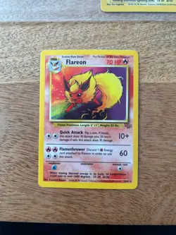 Vintage Pokemon 1999 Flareon 03/64 Jungle Holo ungraded lightly played - Image 1