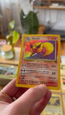 Vintage Pokemon 1999 Flareon 03/64 Jungle Holo ungraded lightly played - Image 2