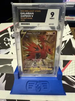 Galarian Zapdos V 182/172 Ace 9 Brilliant Stars Graded Gold Pokemon Card Rare - Image 1