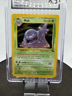 CGC 8.5 Muk 1999 Fossil - Unlimited 13/62 Holo Rare Pokemon Card - Image 3