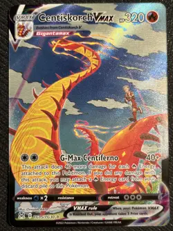 Pokemon TCG Centiskorch VMAX Holo Ultra Rare Full Art Lost Origin TG15/TG30 NM - Image 1