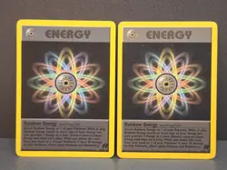 Team Rocket Rainbow Energy Vintage Pokemon TCG 80/82 Non Holo Rare 2000 Lot of 2 - Image 1