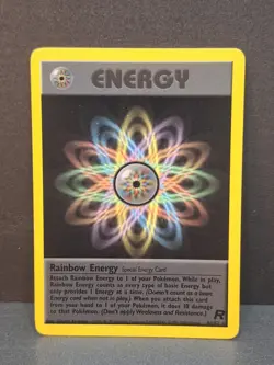 Team Rocket Rainbow Energy Vintage Pokemon TCG 80/82 Non Holo Rare 2000 Lot of 2 - Image 3
