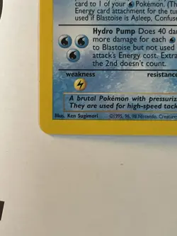 Pokemon Blastoise 2/102 Base Set Holo Rare 100 HP 1999 Wizards of the Coast - Image 3