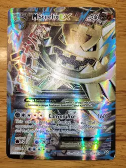 2016 Pokemon # 109 M Steelix EX Full Art Ultra Rare Holo XY Steam Siege NM - Image 1