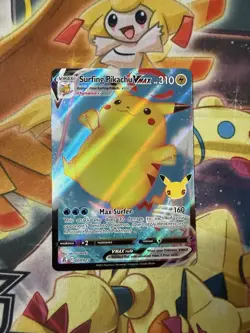 Pokemon Surfing Pikachu VMAX Ultra Rare Celebrations 009/025 NM - Image 1