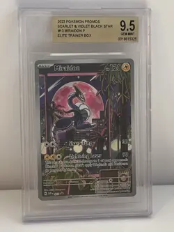 BGS 9.5💫 | 2023 Pokemon TCG | Miraidon SVP 013 | Black Star Promo | ETB | - Image 2