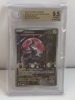 BGS 9.5💫 | 2023 Pokemon TCG | Miraidon SVP 013 | Black Star Promo | ETB | - Image 3