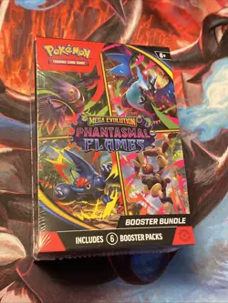 Pokemon TCG Mega Evolution Phantasmal Flames Booster Bundle Sealed - Image 1