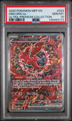 2025 POKEMON MEP EN-ME BLACK STAR PROMO #024 ORICORIO EX PSA 10 - Image 1
