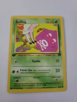 Pokemon TCG Koffing 58/82 Team Rocket 1st Edition Grass Common WOTC LP - Image 1