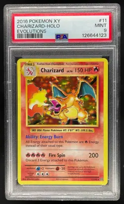 2016 Pokemon XY Evolutions Charizard Holo PSA 9 Mint #11/108 - Image 1