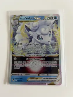 Alolan Vulpix Vstar 034/195 Ultra Rare Holo Near Mint Condition Silver Tempest - Image 1
