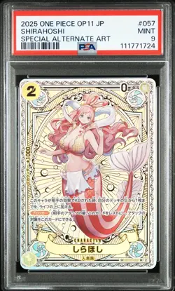 One piece Card Japanese - Shirahoshi #EB01-057 OP11 Special Alt Art - PSA 9 - Image 2