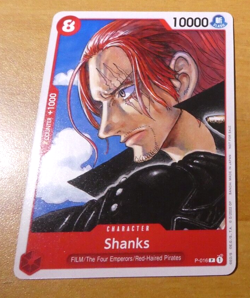 ONE PIECE PROMO ENGLISH CARD GAME CARTE SHANKS P-016 P MINT - Image 1