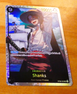 ONE PIECE ENGLISH CARD HOLO GAME CARTE Shanks ST08-005 SR ST EN NEW NEU - Image 1