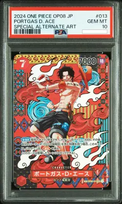 Alternate Art Portgas D. Ace One Piece 2024 OP08 Japanese SP OP02-013 SR PSA 10 - Image 1