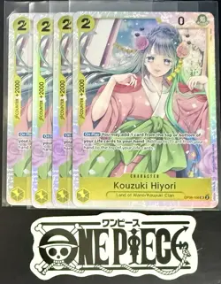 4x One Piece OP06-106 SR Kouzuki Hiyori - ENG - Foil - Playset - TCG - NM/M - Image 1