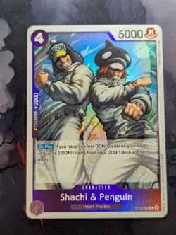 Shachi & Penguin ST10-008 Purple Holo One Piece Card Game - Image 1