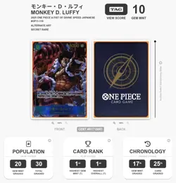 TAG 10 - Monkey D Luffy OP11-118 SEC [One Piece - Fist of Divine Speed] Japanese - Image 3