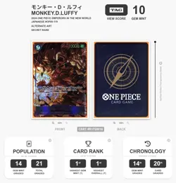 TAG 10 - Monkey D. Luffy OP09-119 SEC [One Piece - Emperors New World] Japanese - Image 3