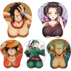 One Piece Monkey D.Luffy Robin Zoro Ace Mihawk Silicone Wrist Mouse Pad Anime Me - Image 1