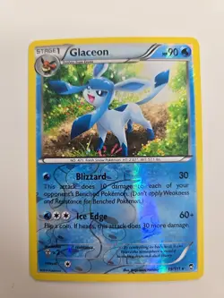 Glaceon 19/111 Furious Fists Reverse Holo Rare Pokemon Card LP - Image 1