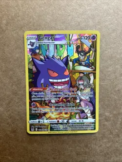 Pokemon Gengar TCG Full Art Trainer Lost Origin Holo Card #TG06 - Image 3