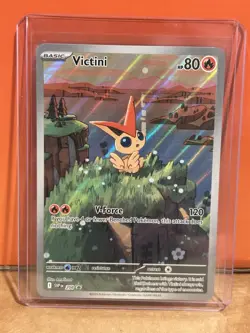 Pokemon Card TCG - Victini SVP 208 Scarlet & Violet Black Star Promo Near Mint - Image 1