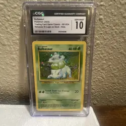 Pokemon Bulbasaur 001/034 Trading Card Game Classic Holo CGC 10 - Image 1
