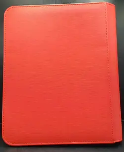 Red 14-Page Double Sided 4-Pocket Side Loading Pages for Toploaded Cards - Image 2