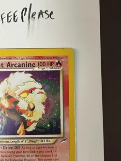 Neo Destiny Holo Light Arcanine Card 12/105 LP-MP - Image 4