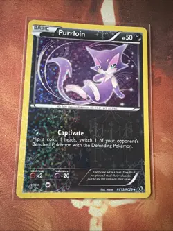 Purrloin RC13/RC25 Legendary Treasures: Radiant Collection Holo Pokemon Card - Image 2