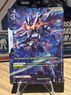 Gundam TCG Graham's Union Flag Custom LR+ GD03-069 Alt Art Card Game CCG English - Image 1