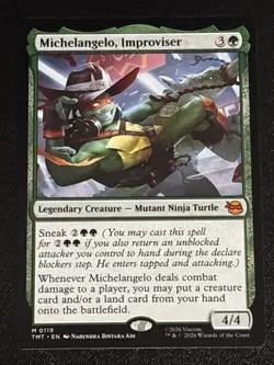 MTG Teenage Mutant Ninja Turtles Michelangelo, Improviser 0119 NM Mythic - Image 1