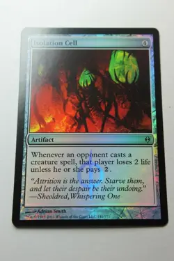 MTG Isolation Cell x1-Foil -New Phyrexia-Lightly Played - Image 1