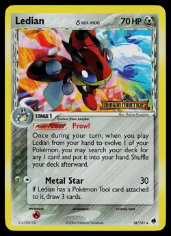 Pokemon Card - Ledian Dragon Frontiers 18/101 Rare Reverse Holo Stamped - Image 1