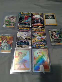 Pokemon Booster Packsx4 Full Art Trainer Lot - Image 1