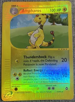 Pokemon TCG: Ampharos #1/147 Aquapolis Set Reverse Holo NM-M - Image 1