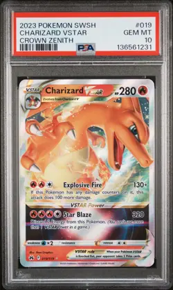 Pokemon Crown Zenith Charizard Vstar 019 PSA 10 - Image 1