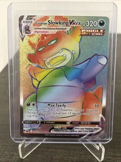 Pokemon Galarian Slowking Vmax 207/198 Chilling Reign Rainbow Holo Secret Rare - Image 1