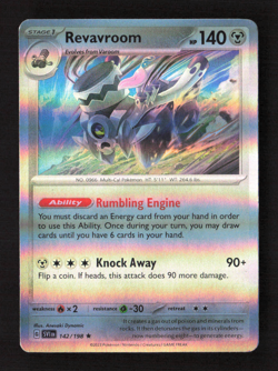 Revavroom 142/198 DOUBLE FOIL ERROR - Scarlet & Violet Promo Pokemon TCG LP - Image 1
