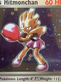 2000 Pokemon Gym Heroes (G1) ROCKET'S HITMONCHAN #11/132 Rare Unlimited Holo LP - Image 3
