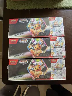 Pokemon Prismatic Evolutions Surprise Booster Promo Box 2 Boxes - Image 1