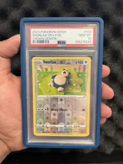 Pokemon Snorlax Crown Zenith 109/159 Reverse Holo Rare PSA 10 English - Image 1