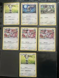 Pokemon TCG Bunnelby Lot Of 7 As Pictured All Near Mint From Various Sets - Image 1