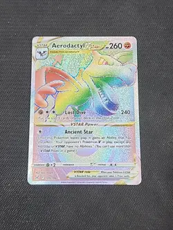 Pokemon Lost Origin "Aerodactyl VSTAR" 199/196 / Secret Rare / Near Mint - Image 1