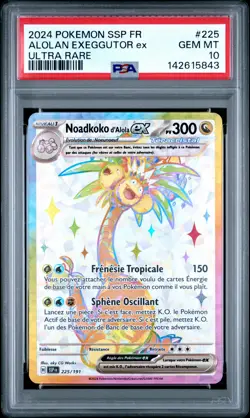 2024 POKEMON FRENCH SSP FR-SURGING SPARKS ULTRA RARE ALOLAN EXEGGUTOR EX PSA 10 - Image 1